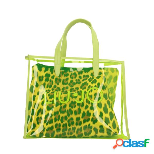 Borsa mare con pochette liu jo, lime / tu