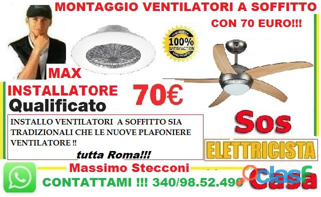 Montaggio ventilatore a soffitto Roma Marconi 1