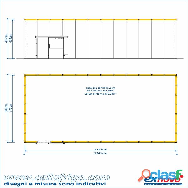 cella frigo TN filopavimento 800X1347cm h450 a prezzo speciale cella frigo TN filopavimento 800X1347cm h450 a prezzo speciale