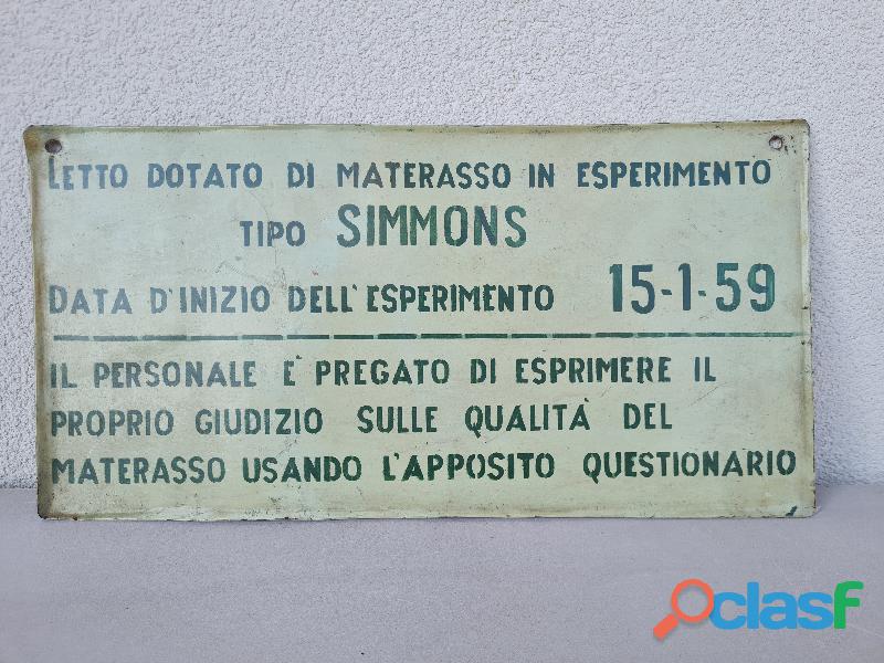 Antico Raro Cartello in latta di metallo , dipinto a mano in ottime condizioni come da foto Antico Raro Cartello in latta di metallo , dipinto a mano in ottime condizioni come da foto
